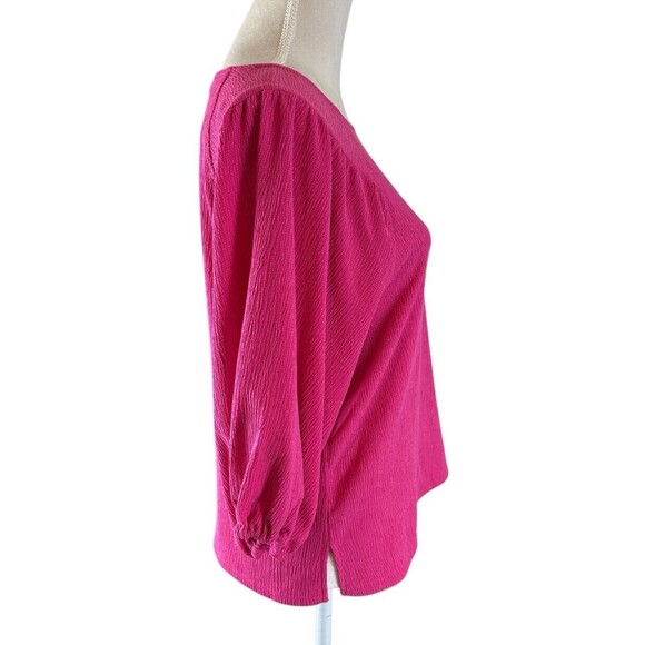 Vince Camuto Puff Sleeve Knit Top Women's Size Small Modern Pink 9121623 New! - Picture 5 of 16